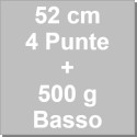 Kit Panettone Basso 500g: 5 Stampi in Carta Professionale + Spillone Raffreddamento DECORA Inox 4 punte 52 cm