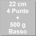 Kit Panettone Basso 500g: 5 Stampi in Carta Professionale + Spillone Raffreddamento DECORA Inox 4 punte 22 cm