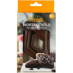 Set 5 Tagliapasta Mostaccioli (Rombo) Natalizi in Plastica | Decora per Biscotti e Dolci