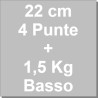 Kit Panettone Basso 1,5Kg: 2 Stampi in Carta Professionale + Spillone Raffreddamento DECORA Inox 4 punte 22 cm