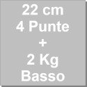 Kit Panettone Basso 2Kg: 2 Stampi in Carta Professionale + Spillone Raffreddamento DECORA Inox 4 punte 22cm