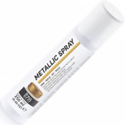Metallic Spray Gold 250ml Silikomart i78 | Colorante Alimentare Effetto Metallizzato per Torte e Mousse Congelate