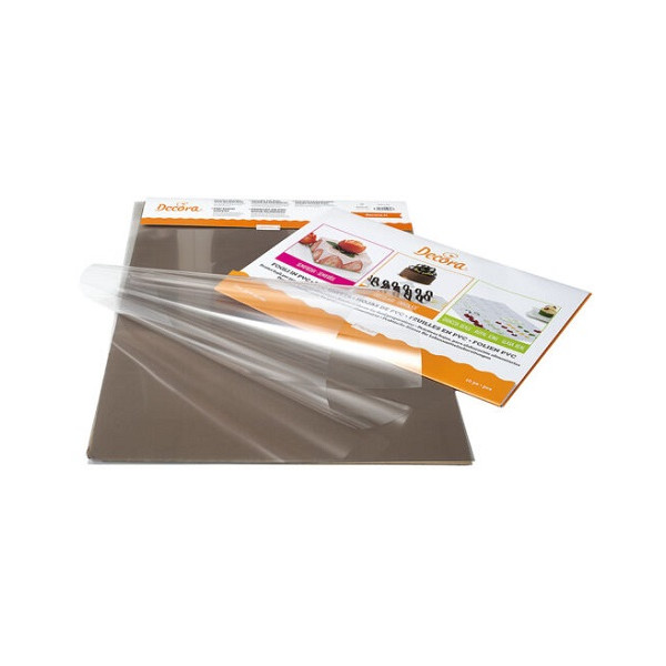 Fogli in PVC per Alimenti Decora | Acetato per Dolci e Cioccolato | 10 Fogli Antiaderenti 30x40 o 60x40 cm