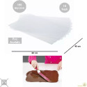Fogli in PVC per Alimenti Decora | Acetato per Dolci e Cioccolato | 10 Fogli Antiaderenti 60x40 cm