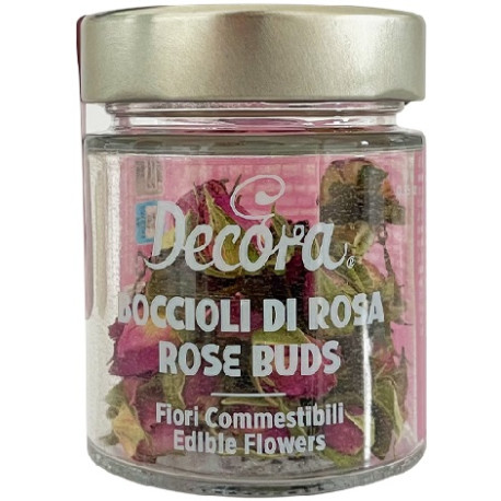 Boccioli di Rosa Edibili Decora (10 g) | Fiori Commestibili Interi per Decorazioni Dolci e Salate