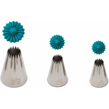 Beccucci Decora Stella Aperta (4B, 6B, 8B) in Acciaio Inox Professionale per Decori a Stella