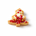 Sagoma Microforata Alberello di Natale Decora – Fascia in Acciaio Inox per Crostatine Natalizie, 10×10×H2 cm