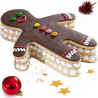 Sagoma Bimbo Decora – Fascia in Acciaio Inox per Torta Omino Natalizio, 21×28×H4,5 cm
