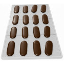 Stampo Cioccolatini Lenti o Lingue di Gatto con Fondo Grecato – Policarbonato Professionale a Colatura Libera