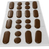 Stampo Cioccolatini Lenti o Lingue di Gatto con Fondo Grecato – Policarbonato Professionale a Colatura Libera