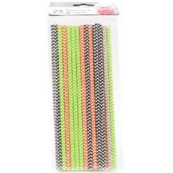 Cannucce Fantasie e Colori Assortiti (20cm) – In Carta Biodegradabile (25 Pz)