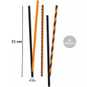 Cannucce Arancio e Nero Decora | Carta ed Inchiostro Biodegradabili | 21 cm, Confezione 80 pz