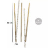 Cannucce Stelle e Strisce Oro Decora – Carta Biodegradabile 21 cm, Confezione 80 pz