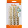 Set 80 cannucce stelle e strisce oro in carta biodegradabile, lunghe 21 cm certificate FSC da Decora