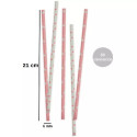 Cannucce Stelle e Pois Rosa Decora – Carta Biodegradabile 21 cm, Confezione 80 pz