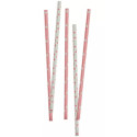 Cannucce Stelle e Pois Rosa Decora – Carta Biodegradabile 21 cm, Confezione 80 pz
