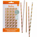 Cannucce Rosa e Oro Decora – Carta Biodegradabile 21 cm, Confezione 80 pz