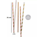 Cannucce Rosa e Oro Decora – Carta Biodegradabile 21 cm, Confezione 80 pz