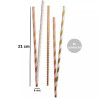 Cannucce Rosa e Oro Decora – Carta Biodegradabile 21 cm, Confezione 80 pz