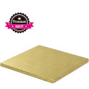 Sottotorta Rigido Quadrato Oro Decora – Spessore 1,2 cm, Base per Torte 20×20 / 45×45 cm