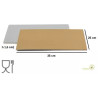 Sottotorta Rettangolare Sottile Oro/Argento Decora – Spessore 0,15 cm, Doppia Faccia, Formato 25 × 35 cm