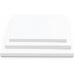 Sottotorta Rigido Quadrato Bianco Decora (20×20/40×40cm) – Base di Spessore 1,2cm