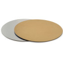 Dischi Sottotorta Sottili Accoppiati Oro/Argento Decora – Spessore 0,1 cm, Doppia Faccia, Formati Ø13–34 cm (100 pz)