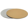 Dischi Sottotorta Sottili Accoppiati Oro/Argento Decora – Spessore 0,1 cm, Doppia Faccia, Formati Ø13–34 cm (100 pz)