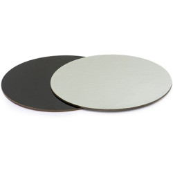Disco Sottotorta Sottile Accoppiato Nero/Argento Decora (Ø24/32cm) – Base a Doppia Faccia di Spessore 0,3cm