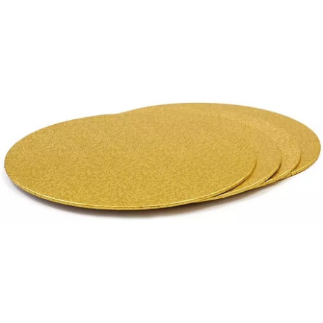 Disco Sottotorta Sottile Oro Decora – Spessore 0,3 cm, Doppia Faccia, Formati Ø16–36 cm
