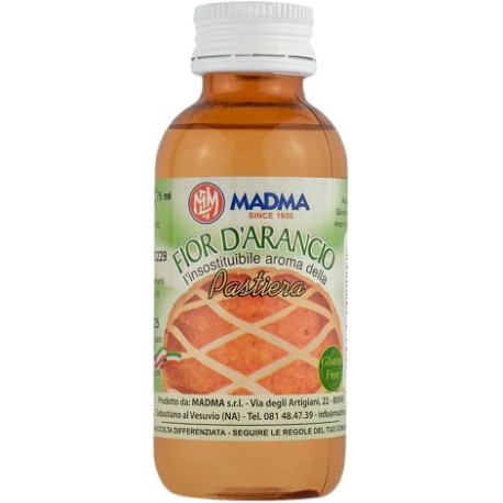 Aroma Naturale Fior d'Arancio Madma 75 g – Ideale per Pastiera Napoletana, Dolci, Creme e Biscotti