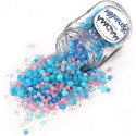 Sprinkles Mix Gender Reveal Madma 90 g – Decorazioni di Zucchero a Tema con Sferici Blu, Rosa e Celeste