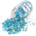 Sprinkles Mix Blue Shades Madma 90 g – Decorazioni di Zucchero Blu, Celeste e Azzurro per Dolci e Biscotti