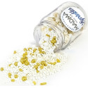 Sprinkles Mix "White Christmas" Madma 90 g – Decorazioni Natalizie Oro e Bianco, per Dolci e Biscotti