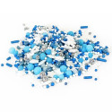 Sprinkles Mix Winter Snow Madma 90 g – Zuccherini Invernali Argento, Blu e Bianco con Stelline per Torte e Biscotti