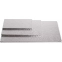 Sottotorta Rigido Rettangolare Argento Decora – Spessore 1,2 cm, Formati 20 / 35 cm
