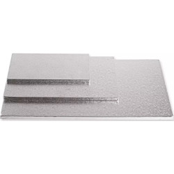 Sottotorta Rigido Rettangolare Argento Decora – Spessore 1,2 cm, Formati 20 / 35 cm