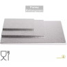 Sottotorta Rigido Rettangolare Argento Decora – Spessore 1,2 cm, Formati 20 / 35 cm