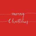 Tovaglioli Natalizi di Carta Rossa Tema Nota Merry Christmas – 33×33 cm, 3 Veli, 20 pz – Idea Regalo, Decorazione Tavola e Feste