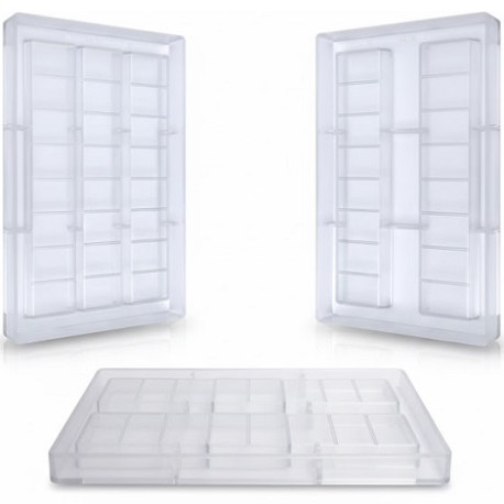 Stampo Torroncino/Barretta Cioccolato in Policarbonato Professionale – Da 100g a 200g (Varie Cavità/Misure)