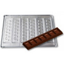 Stampo Barretta Snack Cioccolato (20g) – 6 Cavità in Policarbonato Professionali 128,5×31×H8,2 mm