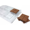 Stampo in Policarbonato per Tavoletta di Cioccolato Quadrata da 35g | Cabossa Satinata (6 Cavità)