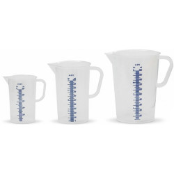 Brocca Graduata Decora in Plastica Trasparente | Misurino Professionale per Pasticceria e Cucina | Formati 0,5/2 Litri