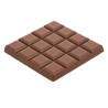Stampo Policarbonato Tavoletta di Cioccolato Quadrata 100 g – 2 Cavità 10×10×H1 cm – Blocchetti Onda