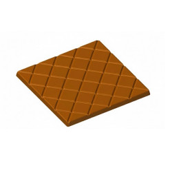 Stampo in Policarbonato per Tavoletta di Cioccolato Quadrata da 60g – 2 Cavità da 10×10cm a Quadretti