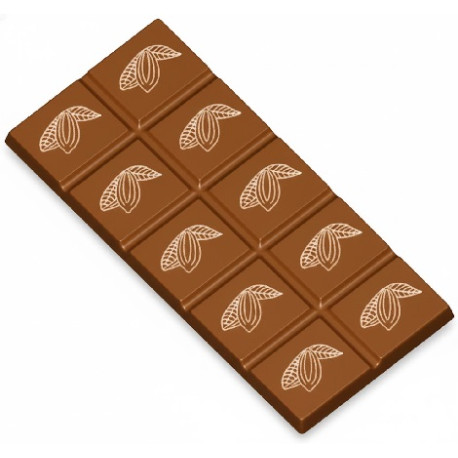 Stampo Policarbonato Tavoletta Cioccolato Cabossa 75g – 3 Tavolette Rettangolari 14,55×6,75×H0,7 cm