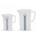 Brocca Graduata Decora in Plastica Trasparente – Misurino Professionale per Pasticceria e Cucina (0,5/1 Litro)