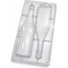 Kit 2 Stampi per Bottiglie di Spumante di Cioccolato (Ø8,6×H31cm, 250g) – 4 Cavità in Policarbonato Professionale