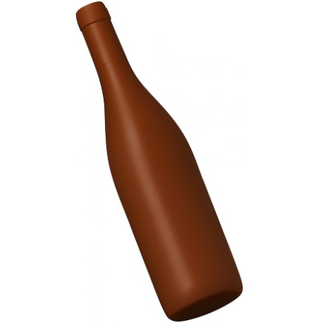Stampo Bottiglie di Vino di cioccolato (Ø8,2×H3,12cm, 250g) – 2 Cavità in Policarbonato Professionale