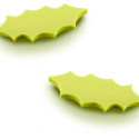 Chablon Holly Silikomart – Set 2 stampi in Silicone per 72 Decorazioni a Forma di Agrifoglio 4cm